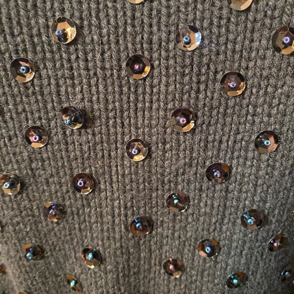 MODA International Black Sequin Open Back Sweater - Picture 12 of 16